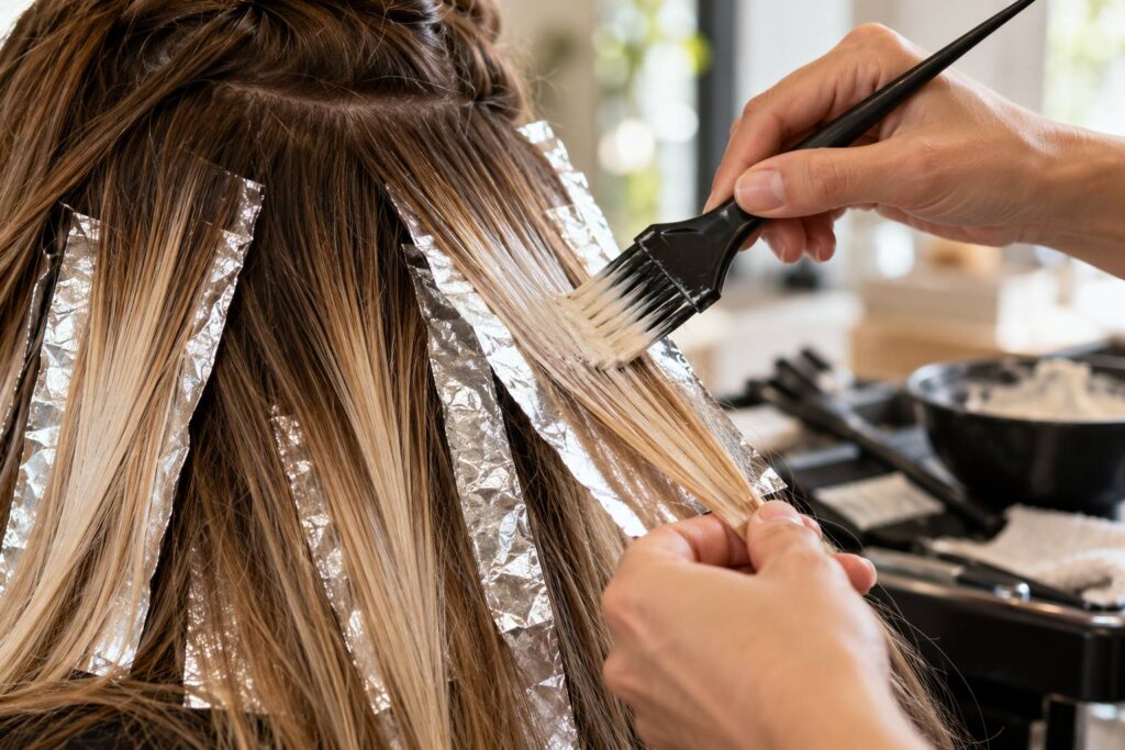Illustration de détail sur le sujet : Balayage, ombré, babylights : ce qui diffère vraiment